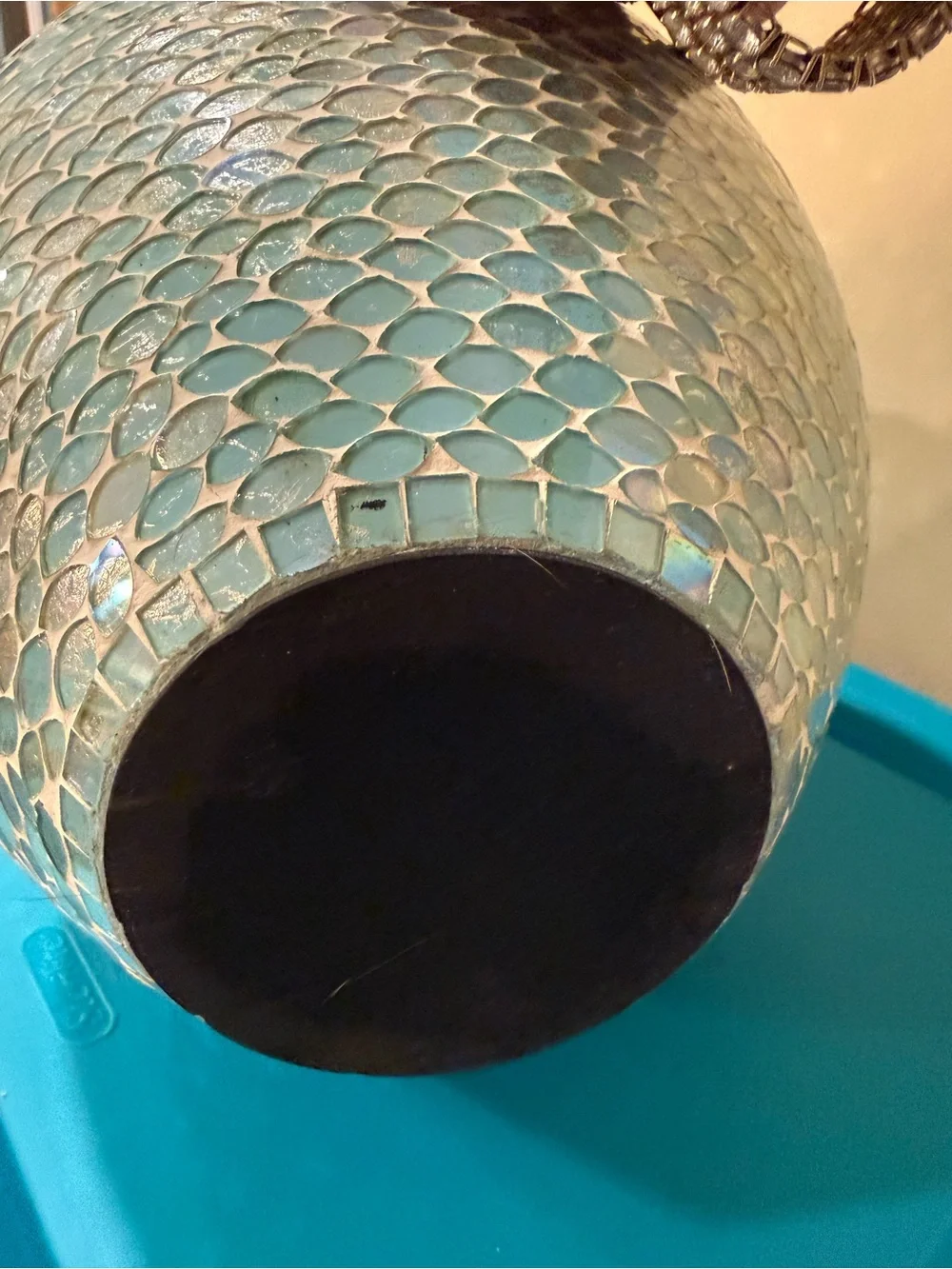 Pier 1 New Sea Glass Mosaic Decorative Vase